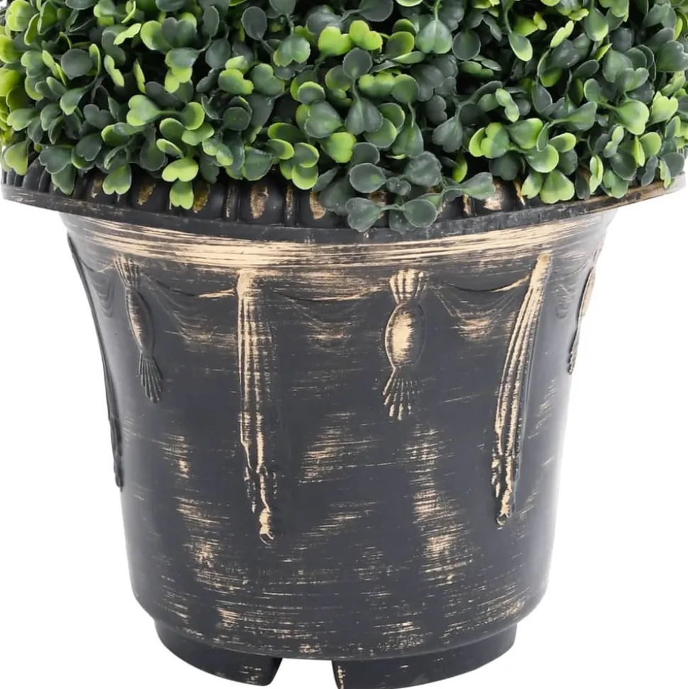 MAISON EXCLUSIVE - Plante de buis artificiel en spirale avec pot vert 117 cm