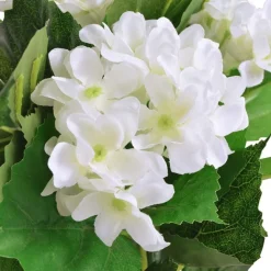 MAISON EXCLUSIVE - Plante hortensia artificielle avec pot 60 cm blanc