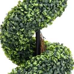 MAISON EXCLUSIVE - Plante de buis artificiel en spirale avec pot vert 89 cm