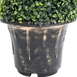 MAISON EXCLUSIVE - Plante de buis artificiel en spirale avec pot vert 89 cm