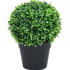 MAISON EXCLUSIVE - Plantes de buis artificiel 2 pcs avec pots boule vert 27 cm