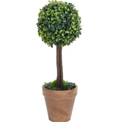 MAISON EXCLUSIVE - Plantes de buis artificiel 2 pcs avec pots boule vert 33 cm