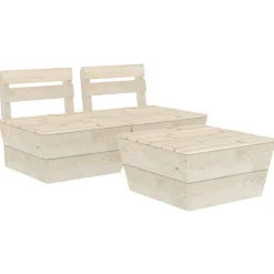 MAISON EXCLUSIVE - Salon de jardin palette 3 pcs bois d'épicéa imprégné