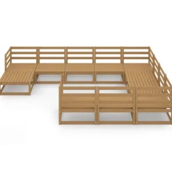 MAISON EXCLUSIVE - Salon de jardin 11 pcs bois de pin massif