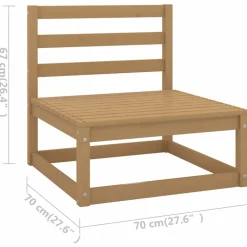 MAISON EXCLUSIVE - Salon de jardin 11 pcs bois de pin massif