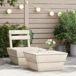 MAISON EXCLUSIVE - Salon de jardin 2 pcs bois d'épicéa imprégné