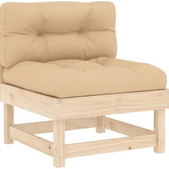 MAISON EXCLUSIVE - Salon de jardin 4 pcs avec coussins bois massif