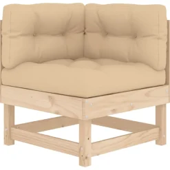 MAISON EXCLUSIVE - Salon de jardin 4 pcs avec coussins bois massif