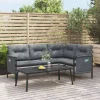MAISON EXCLUSIVE - Salon de jardin 2 pcs anthracite acier