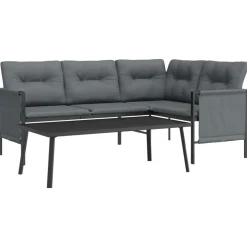 MAISON EXCLUSIVE - Salon de jardin 2 pcs anthracite acier