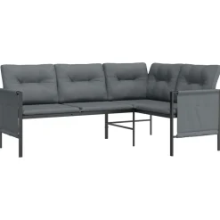 MAISON EXCLUSIVE - Salon de jardin 2 pcs anthracite acier