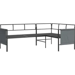 MAISON EXCLUSIVE - Salon de jardin 2 pcs anthracite acier
