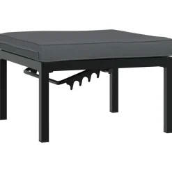 MAISON EXCLUSIVE - Salon de jardin 3 pcs avec coussins noir aluminium