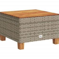 MAISON EXCLUSIVE - Salon de jardin 11 pcs avec coussins gris résine tressée