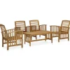 MAISON EXCLUSIVE - Salon de jardin 5 pcs bois d'acacia massif