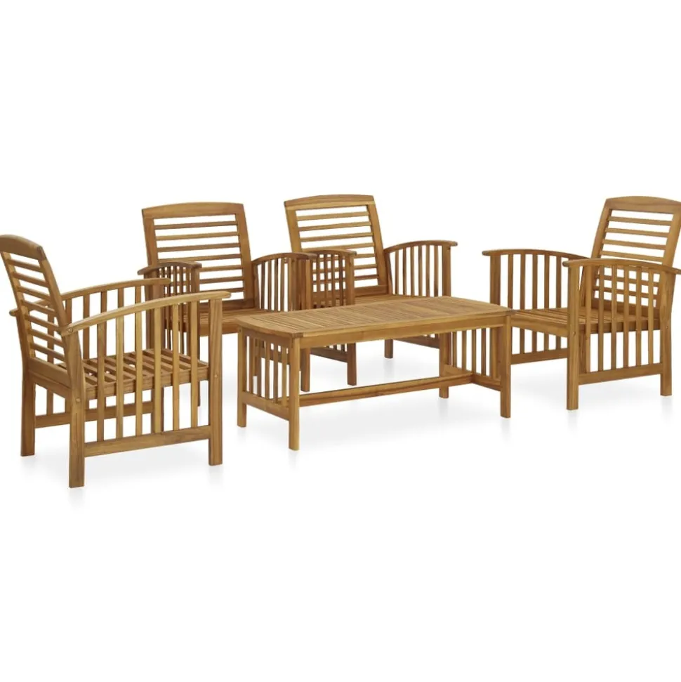 MAISON EXCLUSIVE - Salon de jardin 5 pcs bois d'acacia massif