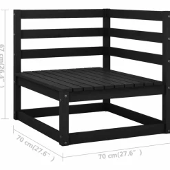 MAISON EXCLUSIVE - Salon de jardin 12 pcs bois de pin massif