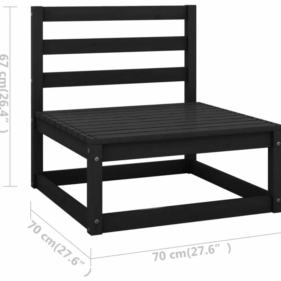 MAISON EXCLUSIVE - Salon de jardin 12 pcs bois de pin massif