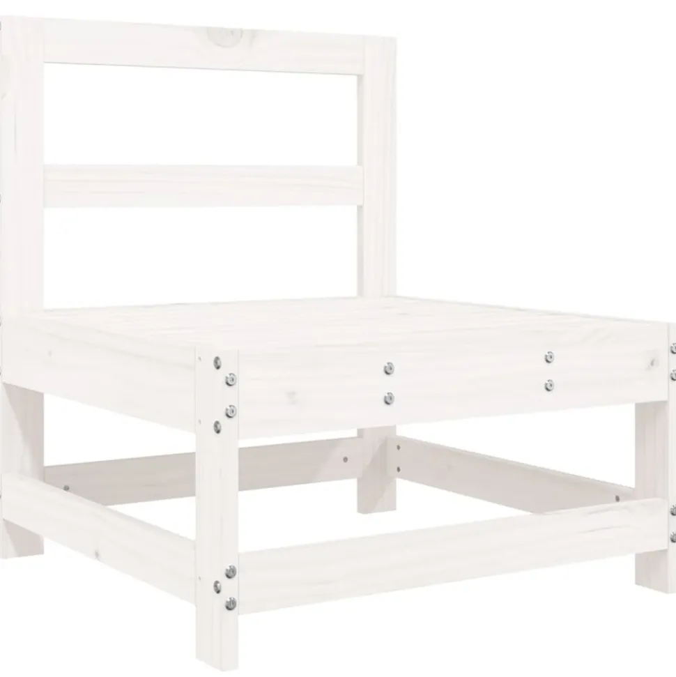 MAISON EXCLUSIVE - Salon de jardin 4 pcs blanc bois de pin massif