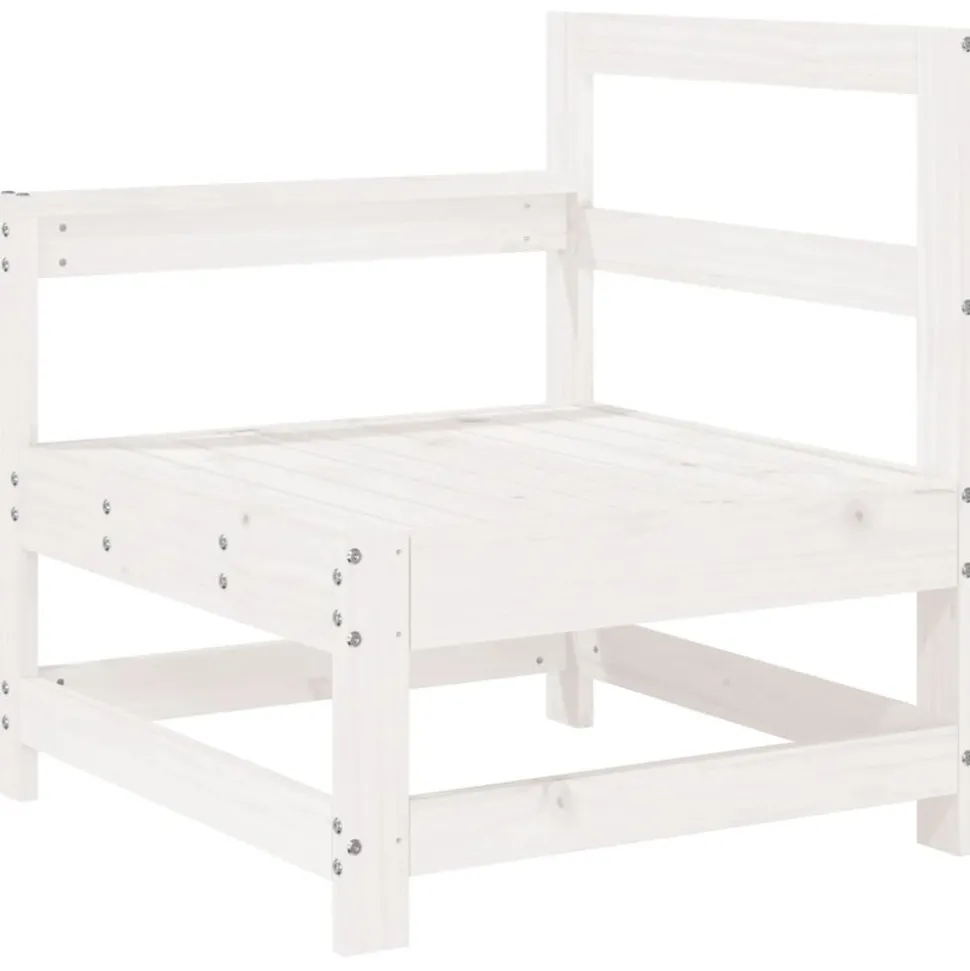 MAISON EXCLUSIVE - Salon de jardin 4 pcs blanc bois de pin massif