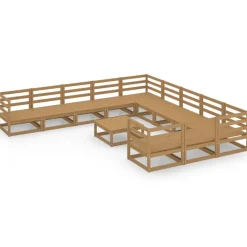 MAISON EXCLUSIVE - Salon de jardin 12 pcs bois de pin massif