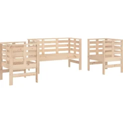 MAISON EXCLUSIVE - Salon de jardin 3 pcs bois massif de pin