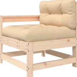 MAISON EXCLUSIVE - Salon de jardin 5 pcs avec coussins bois massif