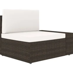 MAISON EXCLUSIVE - Salon de jardin 5 pcs résine tressée marron