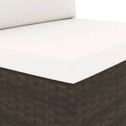 MAISON EXCLUSIVE - Salon de jardin 5 pcs résine tressée marron