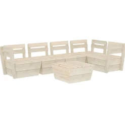 MAISON EXCLUSIVE - Salon de jardin palette 6 pcs bois d'épicéa imprégné