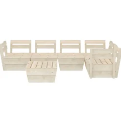 MAISON EXCLUSIVE - Salon de jardin palette 6 pcs bois d'épicéa imprégné