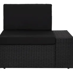 MAISON EXCLUSIVE - Salon de jardin 3 pcs résine tressée noir