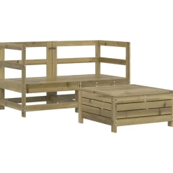 MAISON EXCLUSIVE - Salon de jardin 3 pcs bois de pin imprégné