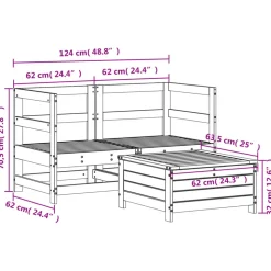 MAISON EXCLUSIVE - Salon de jardin 3 pcs bois de pin imprégné