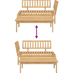 MAISON EXCLUSIVE - Salon de jardin palette 2 pcs bois massif d'acacia