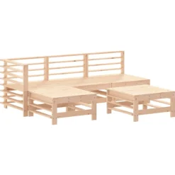 MAISON EXCLUSIVE - Salon de jardin 5 pcs bois massif de pin