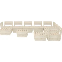 MAISON EXCLUSIVE - Salon de jardin palette 11 pcs bois d'épicéa imprégné