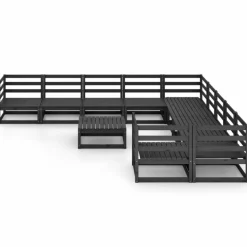 MAISON EXCLUSIVE - Salon de jardin 11 pcs bois de pin massif