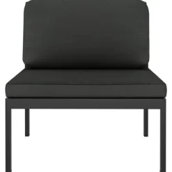 MAISON EXCLUSIVE - Salon de jardin 5 pcs avec coussins aluminium anthracite