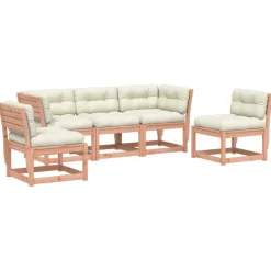 MAISON EXCLUSIVE - Salon de jardin 5 pcs avec coussins bois massif douglas