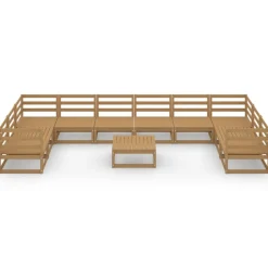 MAISON EXCLUSIVE - Salon de jardin 11 pcs bois de pin massif