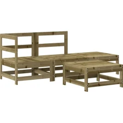 MAISON EXCLUSIVE - Salon de jardin 4 pcs bois de pin imprégné