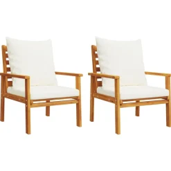 MAISON EXCLUSIVE - Salon de jardin 3 pcs avec coussins bois massif d'acacia