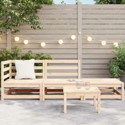 MAISON EXCLUSIVE - Salon de jardin 3 pcs bois massif de pin