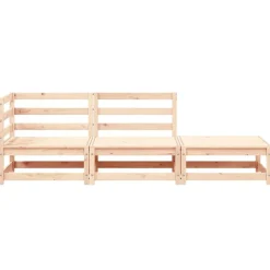 MAISON EXCLUSIVE - Salon de jardin 3 pcs bois massif de pin