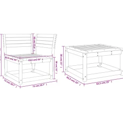 MAISON EXCLUSIVE - Salon de jardin 3 pcs bois massif de douglas