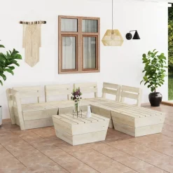 MAISON EXCLUSIVE - Salon de jardin palette 6 pcs bois d'épicéa imprégné