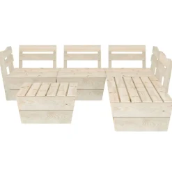 MAISON EXCLUSIVE - Salon de jardin palette 6 pcs bois d'épicéa imprégné