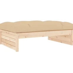 MAISON EXCLUSIVE - Salon de jardin 5 pcs avec coussins bois massif