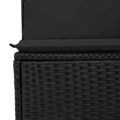 MAISON EXCLUSIVE - Salon de jardin 11 pcs avec coussins noir résine tressée